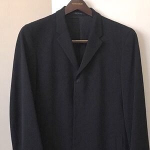 Emporio Armani Mens Long Single Breasted Dress Coat Fully Lined